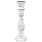 Candle Stand Large Mango Wood Classic Candle Stand - Whitewash - Large Product Image