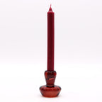 Tealight pressed glass Mushroom Flip Dinner Candle / Tealight Holder - Vampire Red