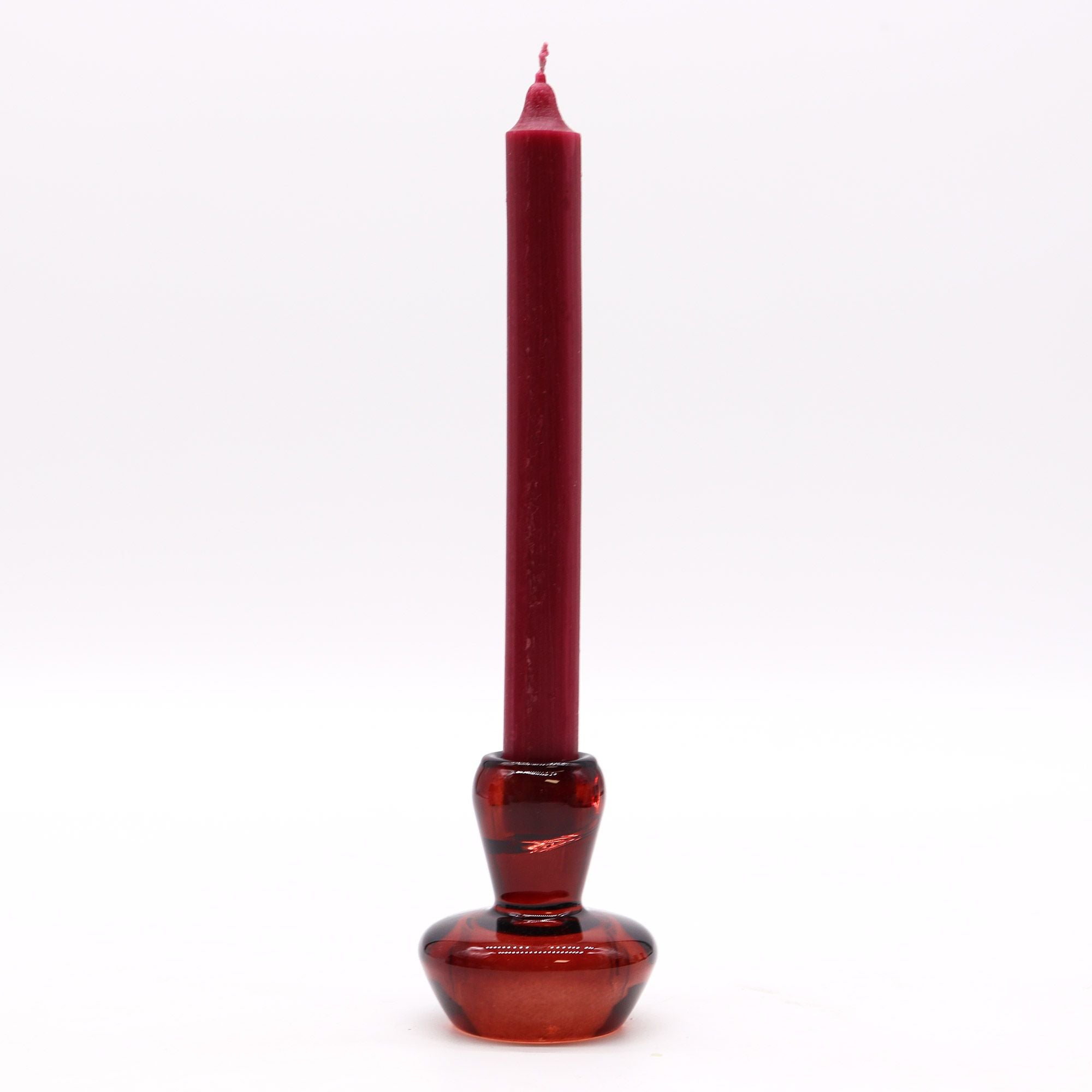 Tealight pressed glass Mushroom Flip Dinner Candle / Tealight Holder - Vampire Red