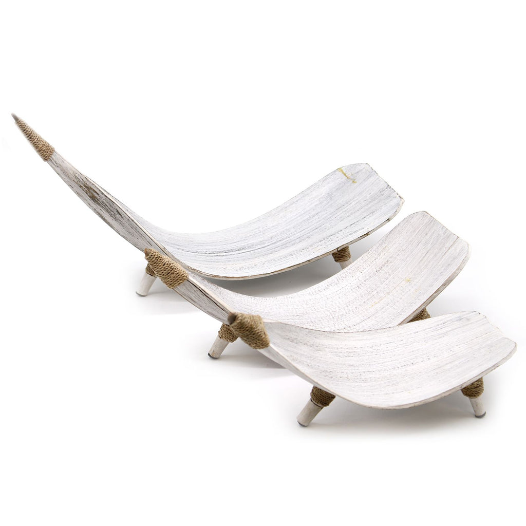Coconut Coconut Leaf Coconut Leaf Fruit Bowl Set - Whitewash Product Image