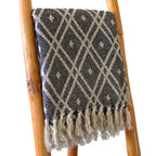 Throw Cotton Boho Comfort Throws - Black & Biege Regency Product Image
