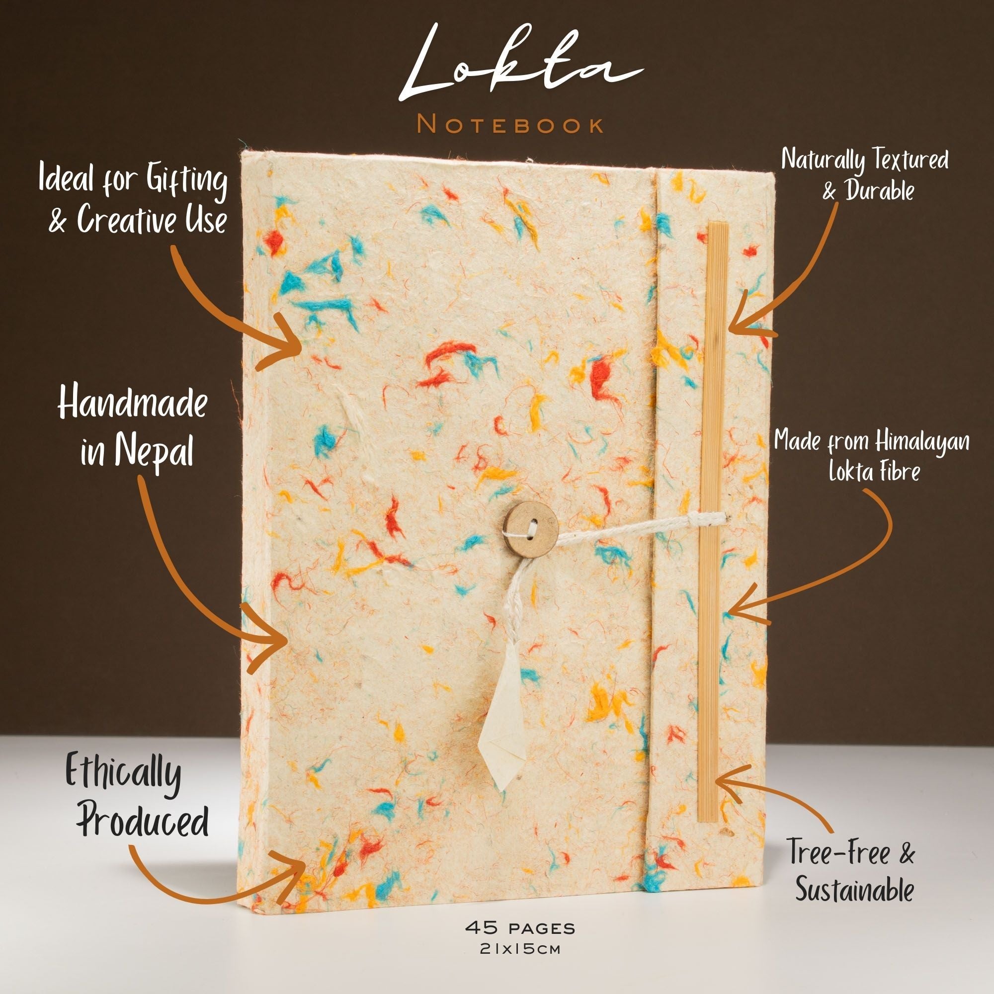 Notebook Large Lokta paper Lokta-Mixed-Colour-Notebook Product Image