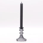 Candle Stand pressed glass Vintage Dinner Candle Holder - Midnight Grey