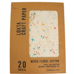 Paper A4 - Lokta Craft Paper (20 sheet pack) - Mixed Floral Cotton Pack of 20 Sheets