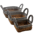 Banana Leaf Banana leaf Square Raffia-Basket Set of Three Product Image