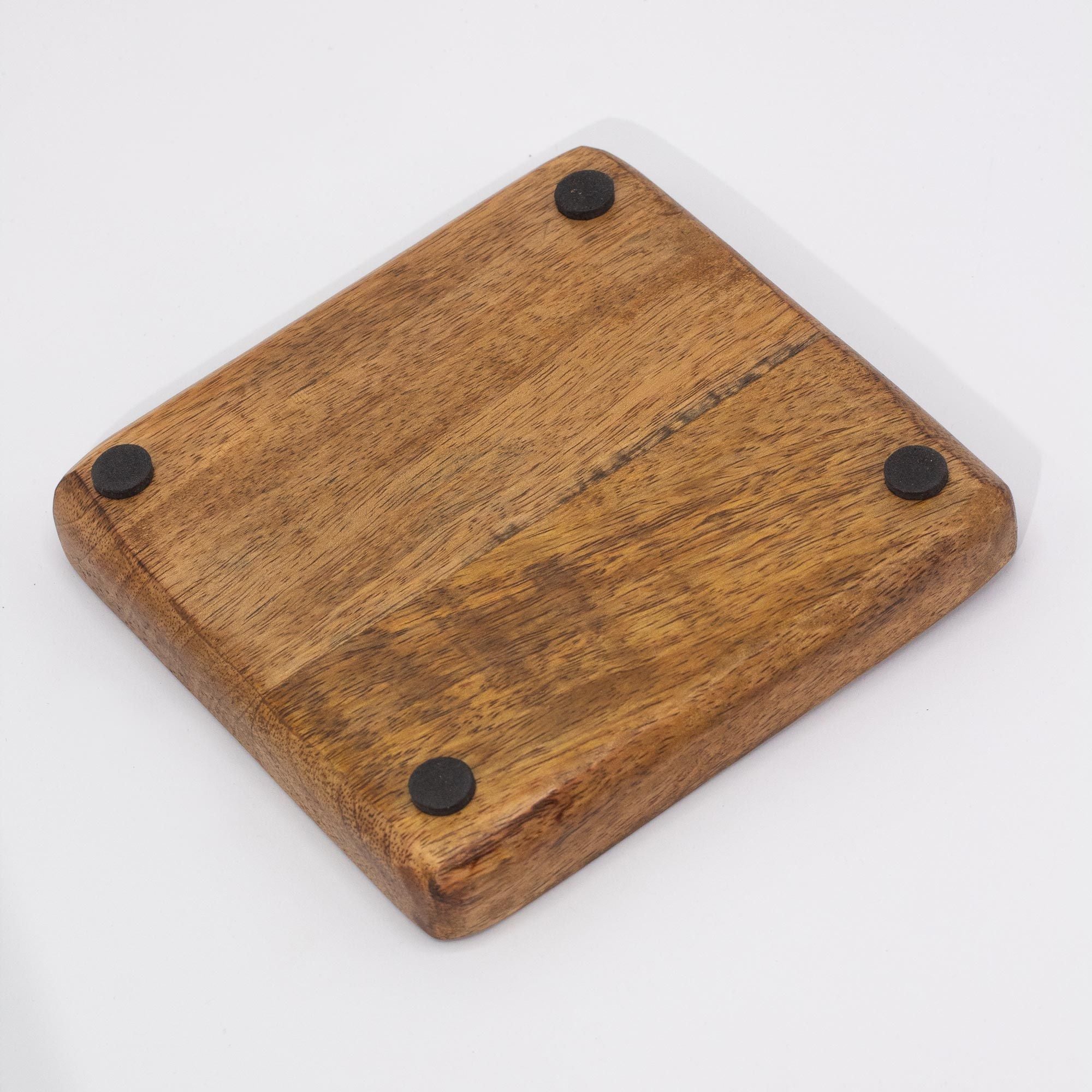 Hop Hare Big Mango Wood Square Enameled Trinket Tray