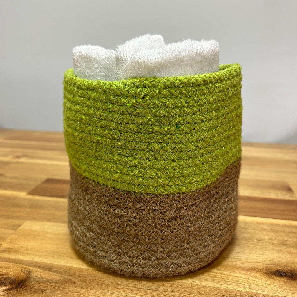 Cotton Rope Storage Baskets Pistachio Set of Three