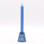 Tealight pressed glass Flip Dinner Candle / Tealight Holder - Royal Blue