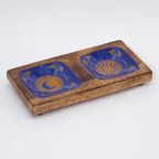 Hop Hare Mango Wood Hop Hare Enameled Double Trinket Tray - Sun & Moon