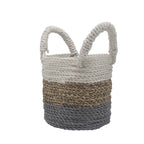 Seagrass Basket Set Grey Natural White