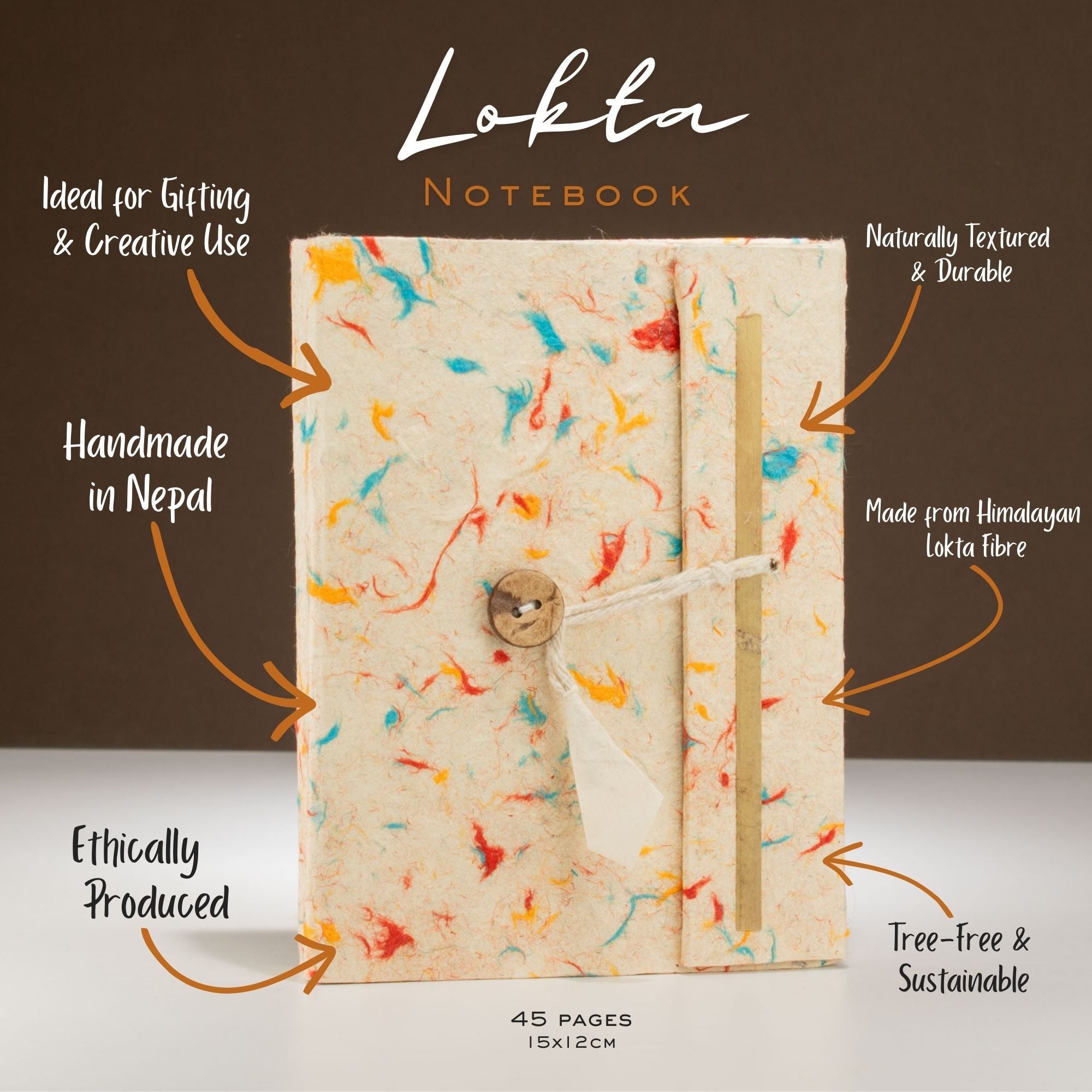 Notebook Medium Lokta paper Lokta Mixed Colour Notebook
