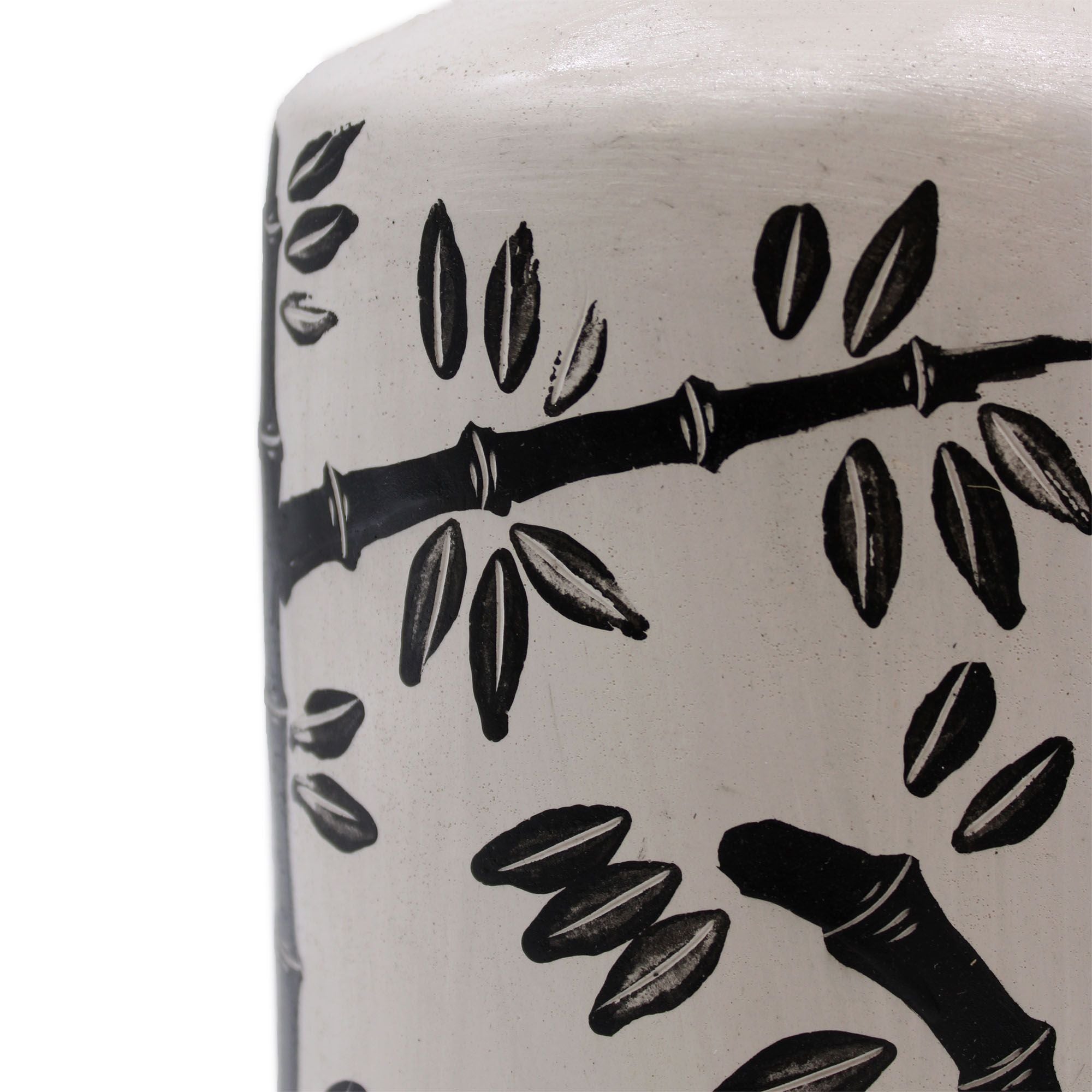 Bamboo Ceramic Straight Vase