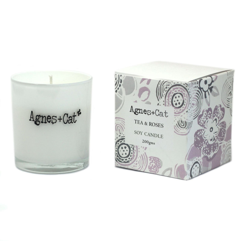Agnes + Cat Soy Wax Agnes + Cat Votive Candle - Tea and Roses Product Image