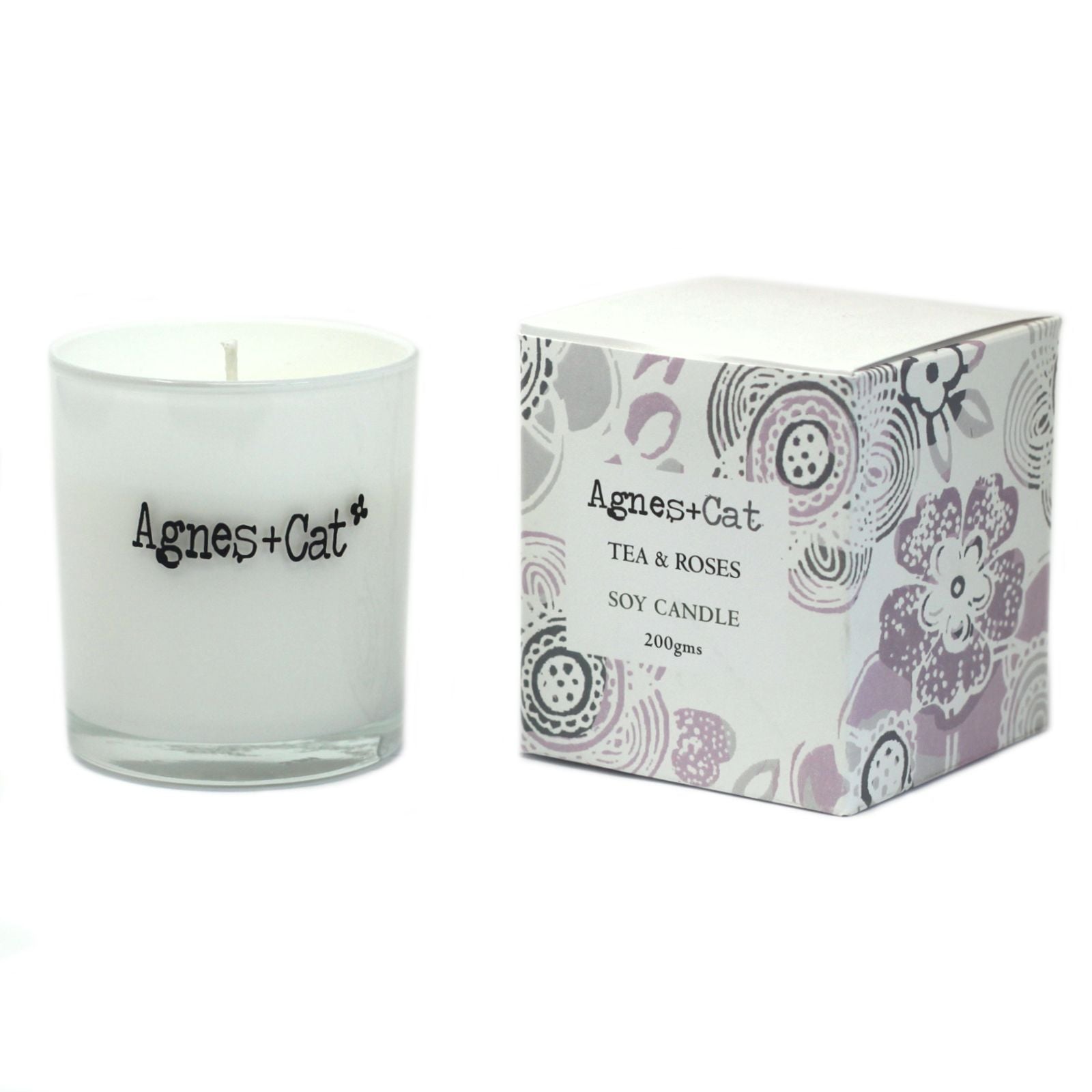 Agnes + Cat Soy Wax Agnes + Cat Votive Candle - Tea and Roses Product Image