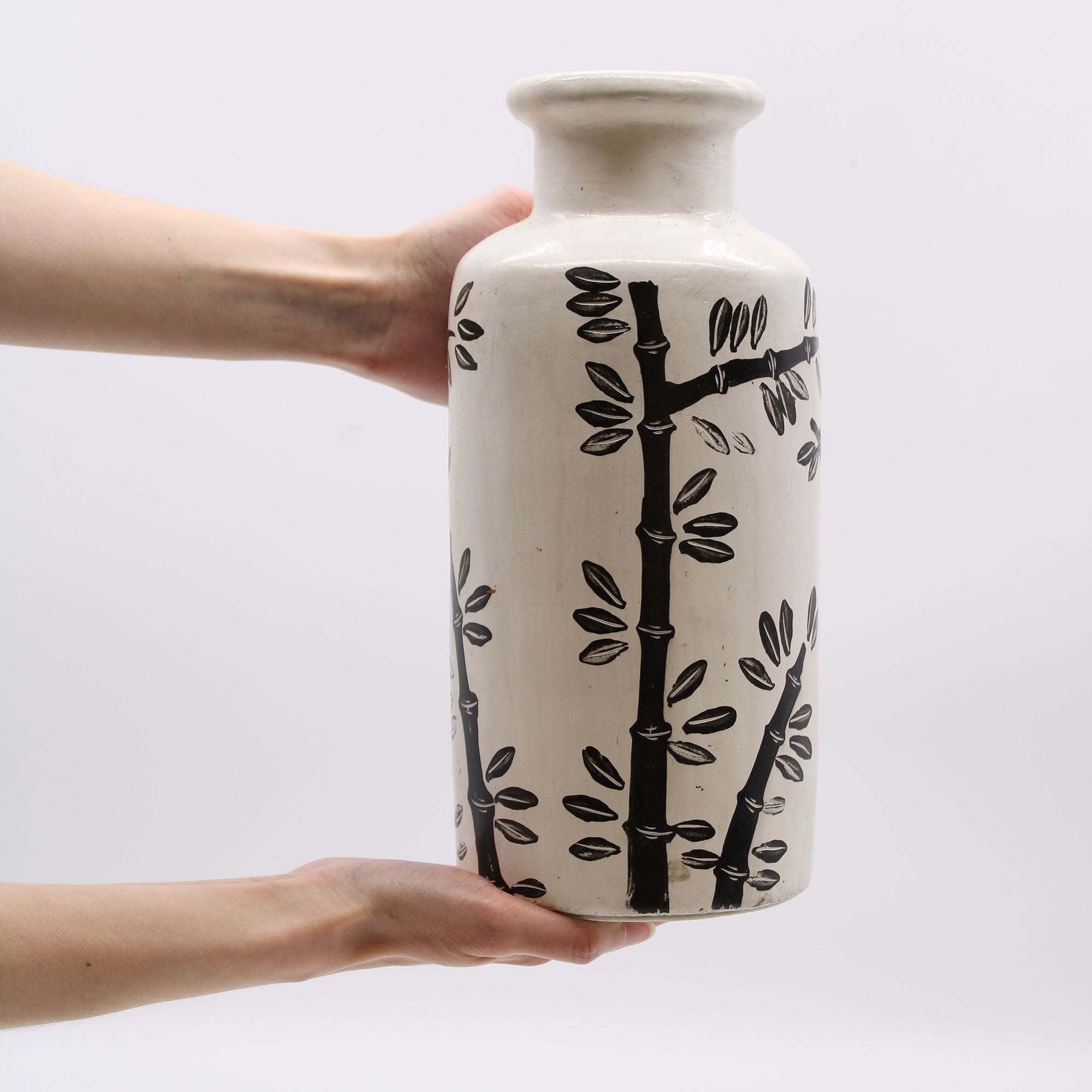 Bamboo Ceramic Straight Vase
