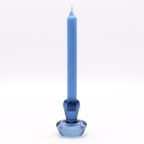 Tealight pressed glass Mushroom Flip Dinner Candle / Tealight Holder - Royal Blue