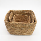 Seagrass Square Baskets Set of Three