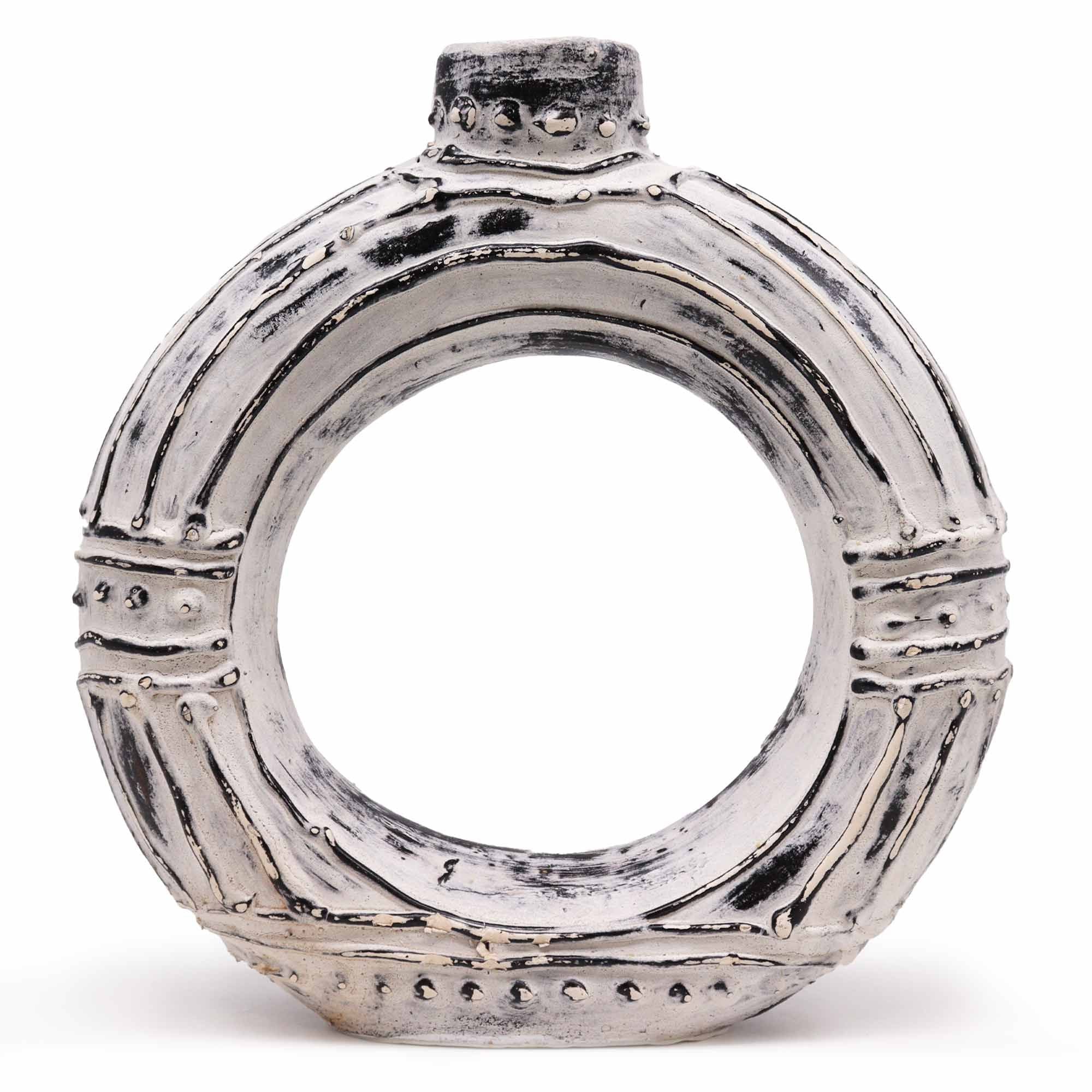 Oval Donut Large Terracotta Round Donut Vase Product Image