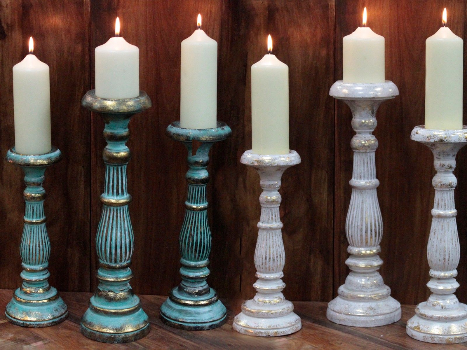 Candle Stand Medium Albasia Wood Candle-Stand