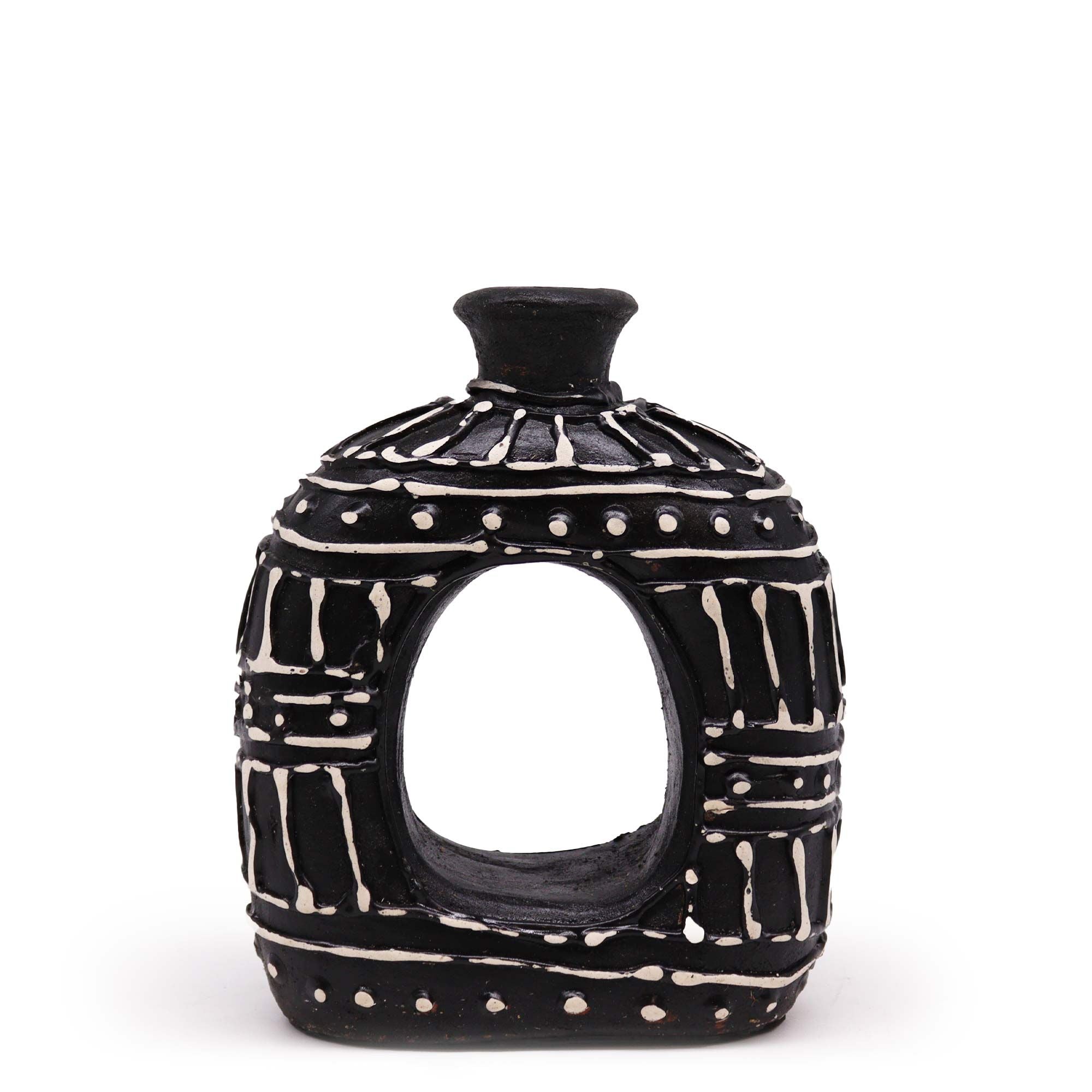 Oval Donut Small Terracotta Shaped Vase Product Image