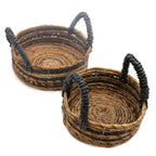 Banana Leaf Banana leaf Banana Leaf & Hitam Raffia Basket- Set of 2 Set of Two