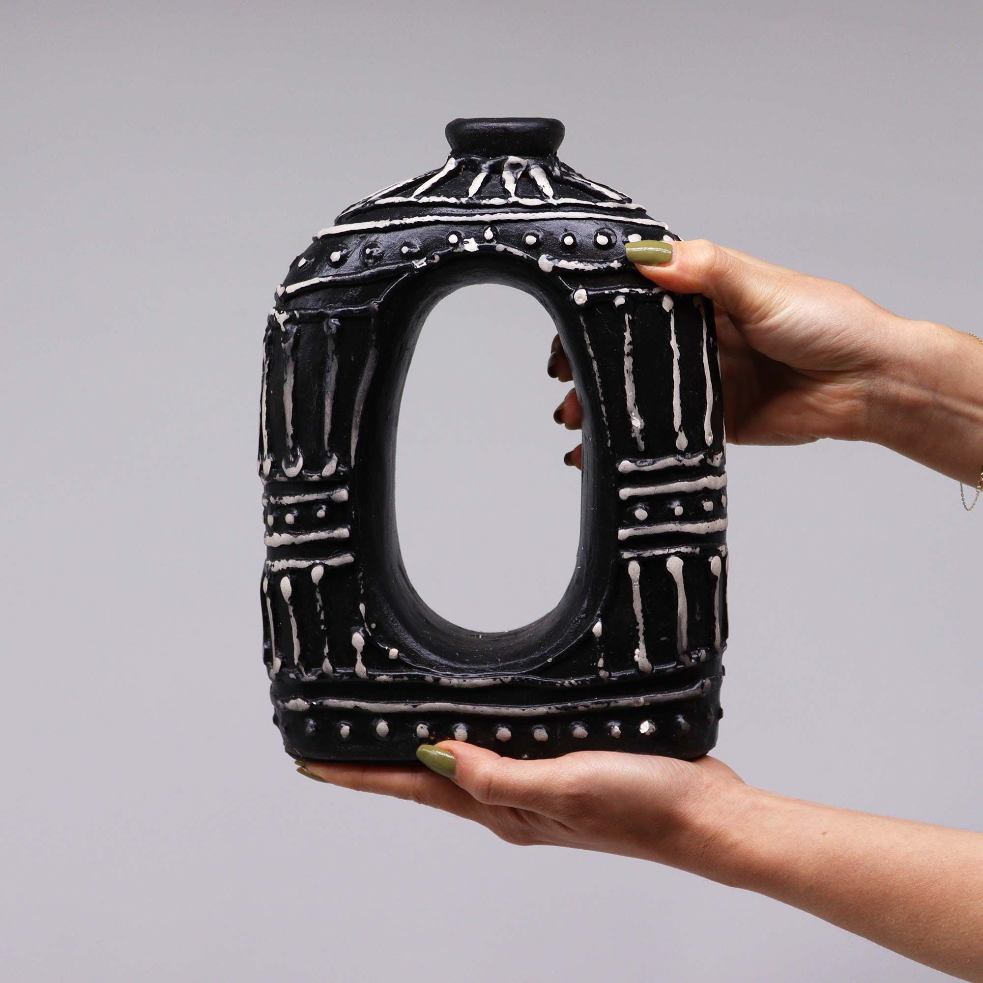 Oval Donut Medium Ceramic Shaped Vase