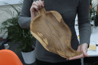 Bowl Teak Wood Leaf-Shaped Bowl