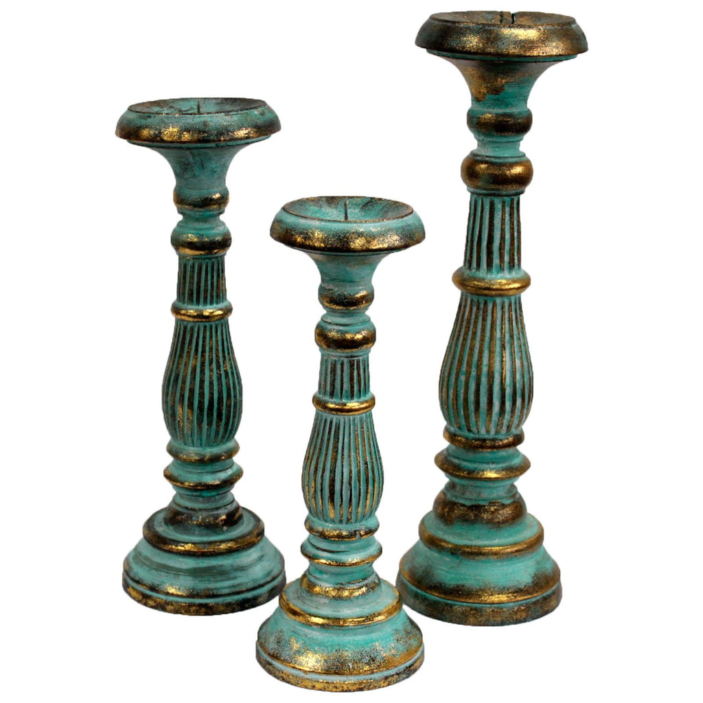 Candle Stand Medium Albasia Wood Candle-Stand